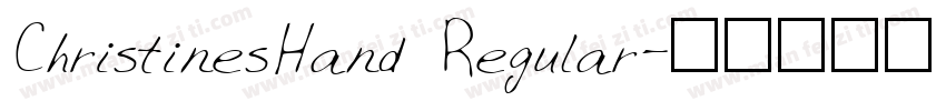 ChristinesHand Regular字体转换